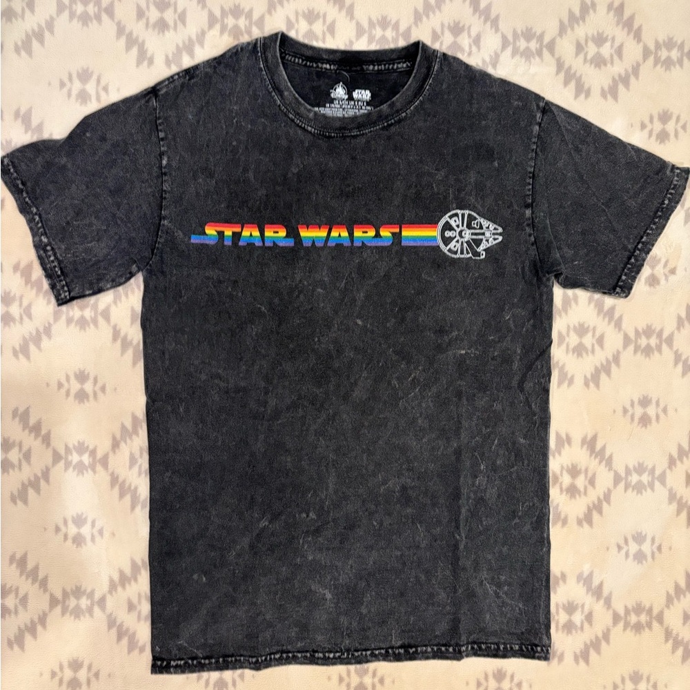 Disney Star Wars | Pride Acid Wash Graphic Tee | Size S